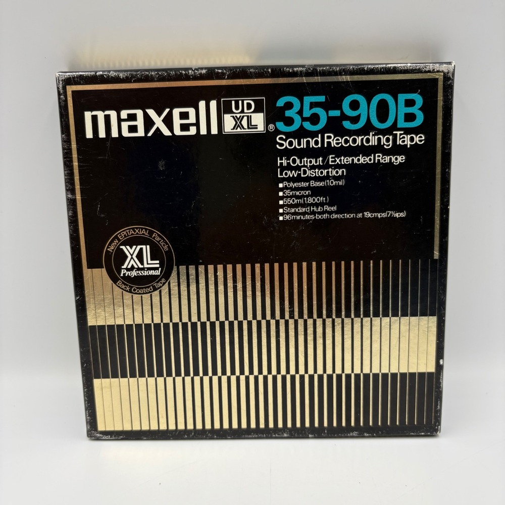 Maxell UD XL 35-90B Reel to Reel Tape 7" 1800ft Good Back Coated Professional